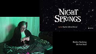 Naked Brunette Plays With Big Natural Tits