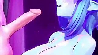 blue milf says, 'fuck my big tits hard'