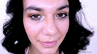 Dazzling brunette feels intense pleasure during audition fuck.