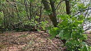 my quadrober gf fled to the forest, but i tracked her down and banged her mouth.