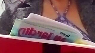 Did the Colombian teacher accidentally send me her sexy masturbation video? Watch her intimate ass play.