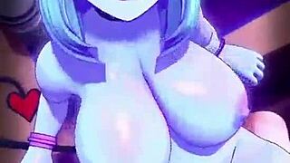 blue milf says, 'fuck my big tits hard'