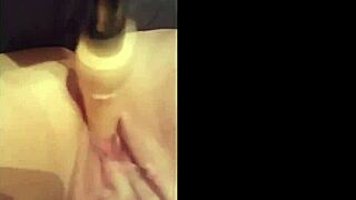 Horny housewife sucks monster cock