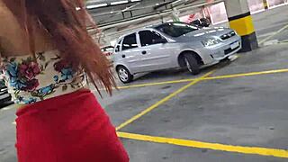 My wife flashes no panties in public, damn she’s bold!