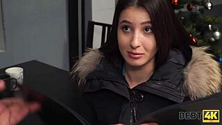 Debt4k Nightclub Boss Monica Wet Sells Her Pussy for Hard Cash in Raw Action