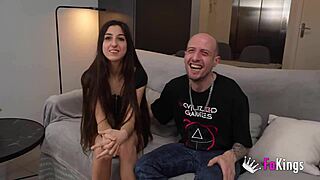 young vanesa merino performs rough oral on old cock during spanish interview