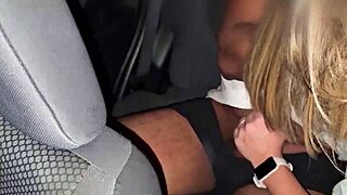 latina fucked in car by black guy while cuckold drives