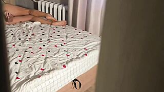 i was spying on my stepsister, she saw and sucked my dick part 1 😏