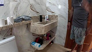 Plumber checks leak, ends up fucking the skinny young girl's tight pussy 😏