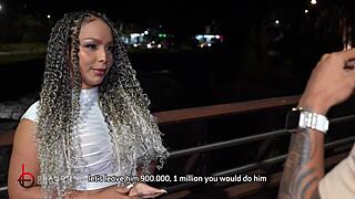 So, BBC guy offers cash to this curvy woman for street porn with Brandon Cruz & Kataleya Gil.