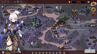 Half-demon shinobi destroys cute teen Manari's tight pussy in episode 19