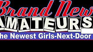 keaton passionately vibes her shaved pussy before intense facial