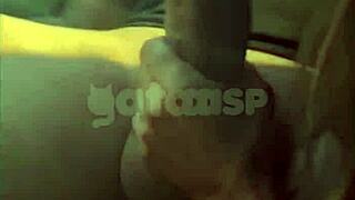 Wife takes black lover's monster cock doggystyle in street and car while husband films.