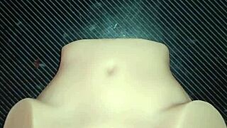 huge gaping asshole gets assfucked with toys, dripping cum on pussy lips after slap