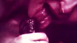 Man, this vintage dark lantern London clip got hairy interracial action!