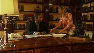 fucked blonde milf in golden high heels