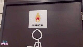 Fast Food Lesbian Encounter with Natural Tits Outdoor Public Fun