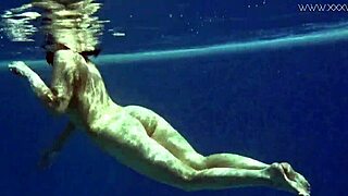 Lina Mercury In Red Lingerie Underwater