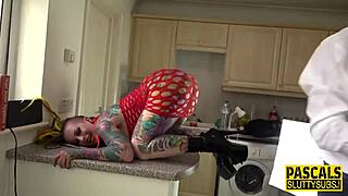 Tattooed Slut DEEPTHROATING and CHOKING!