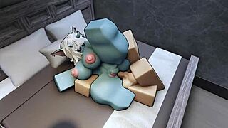 Hot Demon Rides Monster Cock For Anal Creampie Cumshot