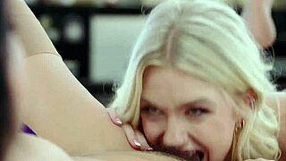 Slayed sexy vicki has naughty present for bday girl jazlyn, blonde in lingerie for lesbian fun