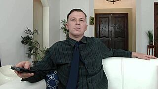 Cuckold with Claudia Valentine in Stockings and Heels Doggy