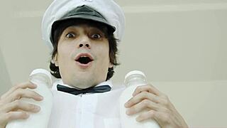 Hot milf Paris The Muse catches milk man cumming in doggystyle!