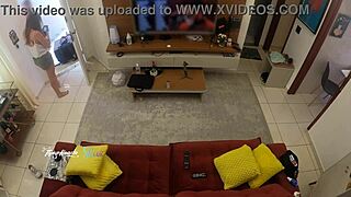 Hot Latina Wife Recognized By Delivery Man, Lets Him Suck Her Tits On Sofa