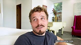 Busty Cougar Does Yoga And Anal