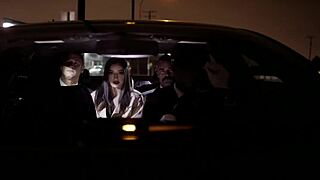 Petite Teen Submits Her Young Body To Two Men In Black Suits, Sucking Their Big Cocks And Getting Fingered