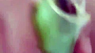 colombian latina inserts banana into dripping vagina