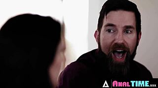 Naughty tattooed babe Anna de Ville GETS HER ASS POUNDED during threesome!