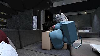 Hot Demon Rides Monster Cock For Anal Creampie Cumshot