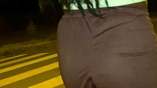 I met the sexy latina neighbor outdoors and convinced her to show her ass in public