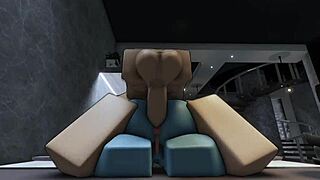 Hot Demon Rides Monster Cock For Anal Creampie Cumshot