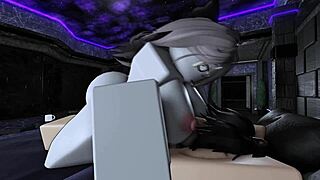 My slutty friend begs, 'Fuck me hard!' and I creampie her pussy on Roblox