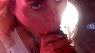 EARLY MORNING, tattooed latina amateur slut licks interracial ass then gets cumshot facial