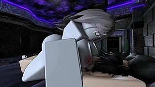 My slutty friend begs, 'Fuck me hard!' and I creampie her pussy on Roblox