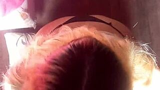 EARLY MORNING, tattooed latina amateur slut licks interracial ass then gets cumshot facial