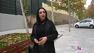 Nelia Estrada's Huge Tits Flashed Outdoors In Madrid, Rough Missionary Fucking And Blowjob Action