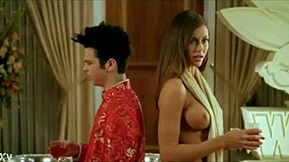 Teen student shows big tits in naked scenes