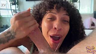 Beautiful Sloppy Whore Freckle Lemonade Drains Cum Facial Prod Nade Nasty