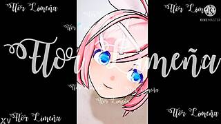 peruvian girl in bath showing vagina during social isolation at home