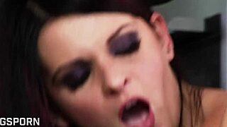 I watch this sensual brunette milf with natural tits get fucked passionately by a hot cock