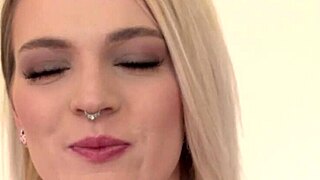 Brunette Dava masturbates nude outside