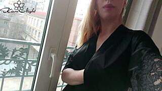 French babe sends homemade video masturbating hairy pussy from Paris