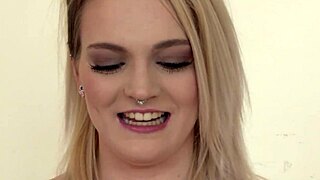 Brunette Dava masturbates nude outside