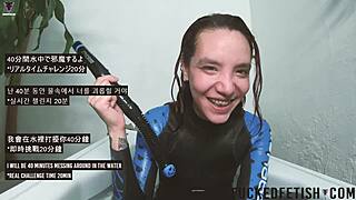 Wow! Sexy Skinny Babe In Spandex Bikini Dives Underwater In Bathtub For Thrilling Aquafilia Moment!