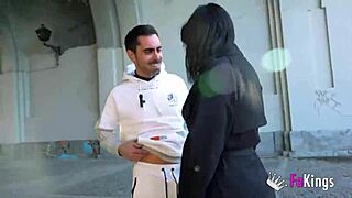 Nelia Estrada's Huge Tits Flashed Outdoors In Madrid, Rough Missionary Fucking And Blowjob Action