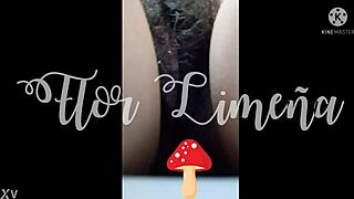 peruvian girl in bath showing vagina during social isolation at home